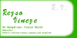 rezso vincze business card